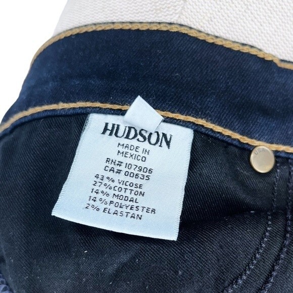 Hudson Krista Super Skinny Jeans sz 29 * Dark Blue Wash Stretch Denim * W407DED - Picture 8 of 9